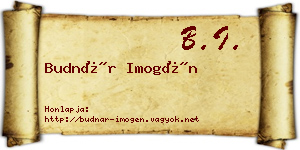 Budnár Imogén névjegykártya